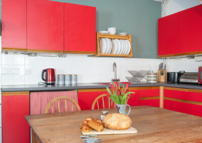 Kitchen and dining table, Snowdonia holiday let