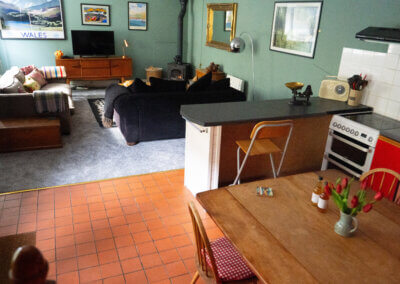 Open plan lounge diner, Snowdonia self catering