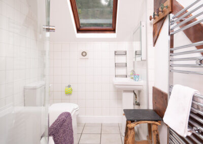 Bathroom with shower, Snowdonia holiday cottage