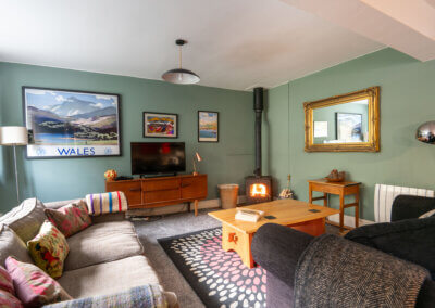 lounge, Snowdonia holiday cottage with woodburner