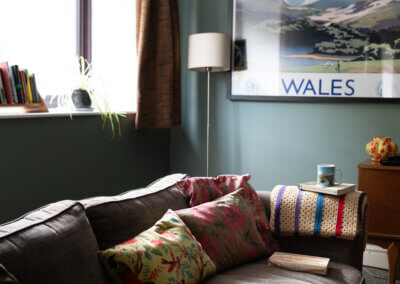 Comfy sofa, North Wales holiday cottage