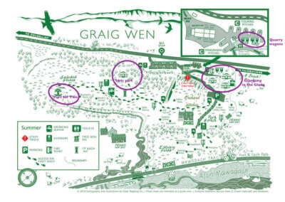 map of site, Glamping snowdonia